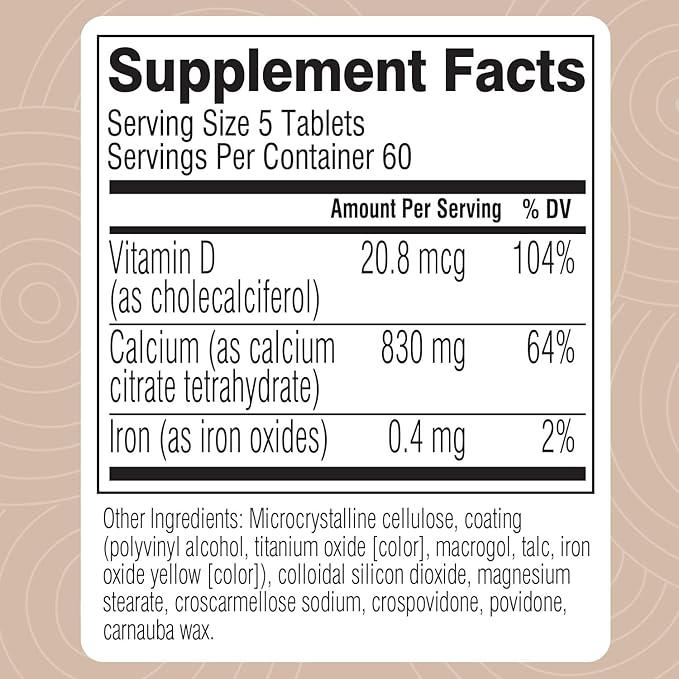 Swisse Calcium with Vitamin D3 and Citrate 830mg | Supplement for Women & Men | Bone Strength Support | Calcio | 300 Tablets | 2-Month Supply